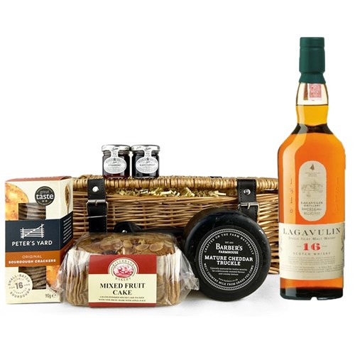 Lagavulin 16 Year Old Single Malt Whisky 70cl Premium Gift Hamper – Luxury Food & Drink Hamper